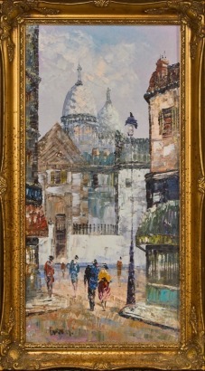 A Parisian Scene Painting By Burnett