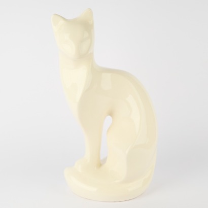 A White Ceramic Cat