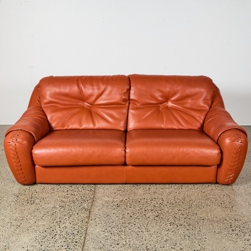 A Leather Sofa by Poltromec Italy