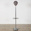 An Art Deco Standard Lamp with Table and Marbled Globe