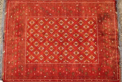 A Hand-Knotted Turkmen Rug