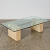 An Artedi Travatine Coffee Table