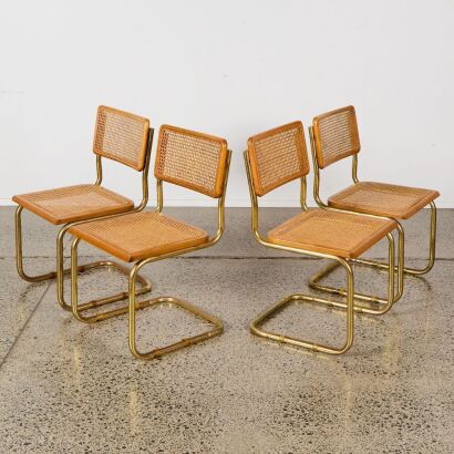 A Set of Four Vintage Marcel Breuer Style Cesca Chairs