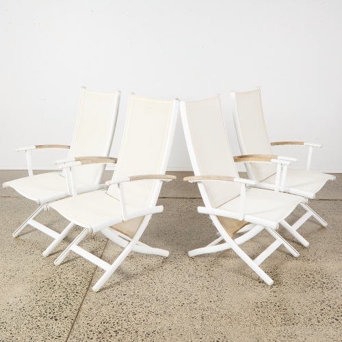 Four Reclining Outdoor Chairs from Cavit and Co