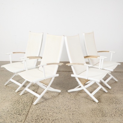 Four Reclining Outdoor Chairs from Cavit and Co