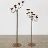A Pair of Aged Aristo Twisted Steel And Copper Tea Light Candelabras - 2