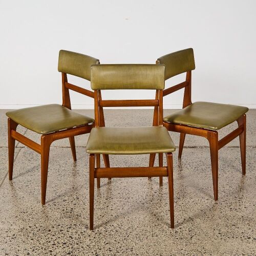 A Set of Three Mid-Century Mahogany Dining Chairs