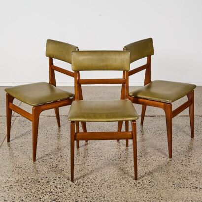 A Set of Three Mid-Century Mahogany Dining Chairs