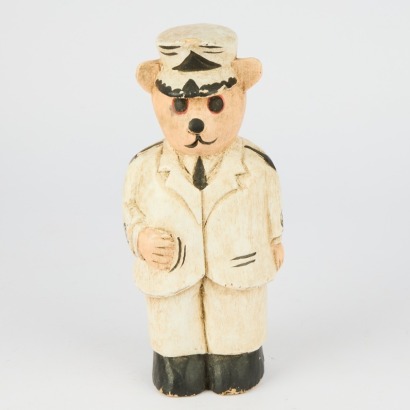 A Vintage Wooden Bear Toy