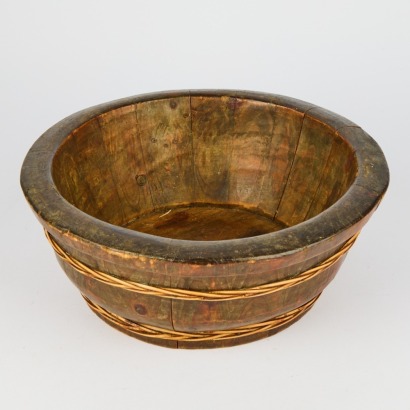 A Vintage Wooden Grain Bowl