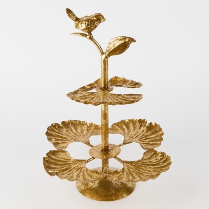 A Bird and Lead Cupcake Stand