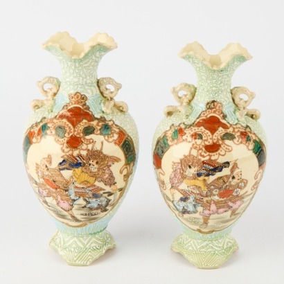 A Pair of Satsuma Vases