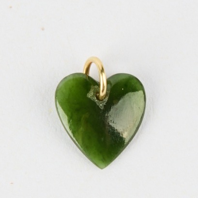 A Miniature Pounamu Heart Pendant