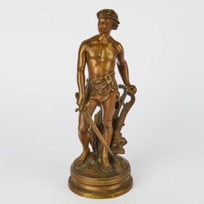 An Adrienne Etienne Gaudez (French, 1845-1902) "Devoir" Figure