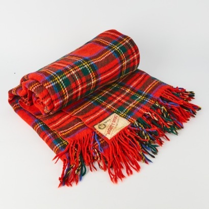 An Vintage Bruce Woollen Tartan Monty Rug