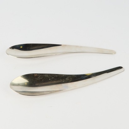 A Pair of CONRAN Design Postmodern Stainless Steel Salad Servers