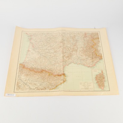An Antique Map of France South, c.1895