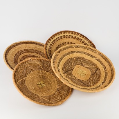 A Set of Four Decorative African Tonga Baskets