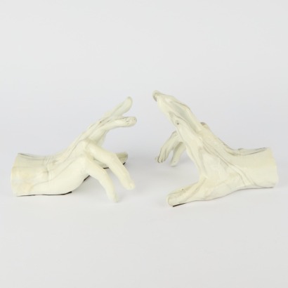 A Pair of Resin Marble-Style Hand Book Ends