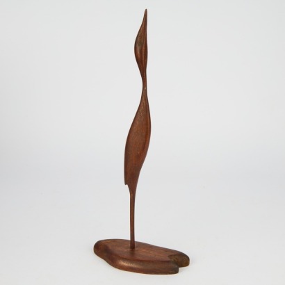 A Mid-Century Carved Crane
