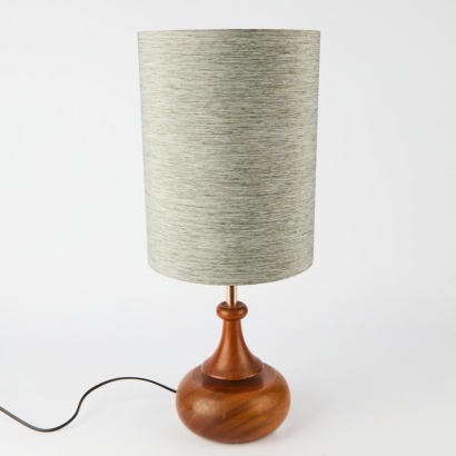 A Mid-Century Wood Turned Lamp