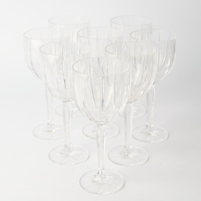 A Set of Eight Waterford Marquis Crystal Omega Wine Glass