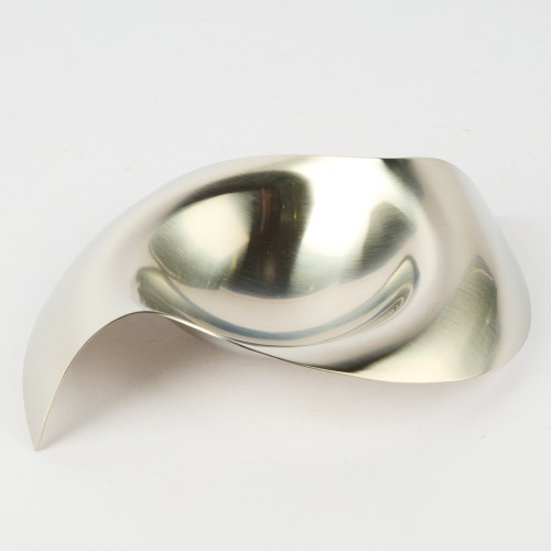 A Hit Me Straight Stainless Steel Bowl by Georg Jensen for Royal Copenhagen