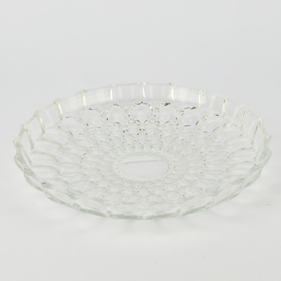 A Vintage Bubble Glass Dish