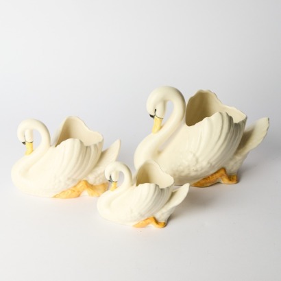 A Collection of Three Sylvac Ware Swans