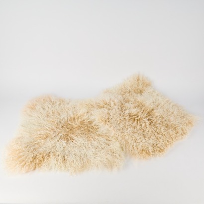 A Pair of Tree Bark Tibetan Lamb Cushion Covers