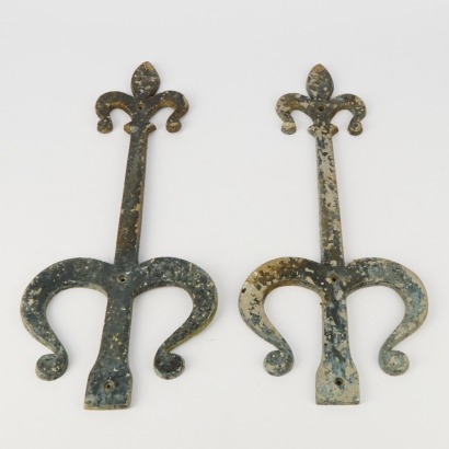A Pair Large Decorative Hinges