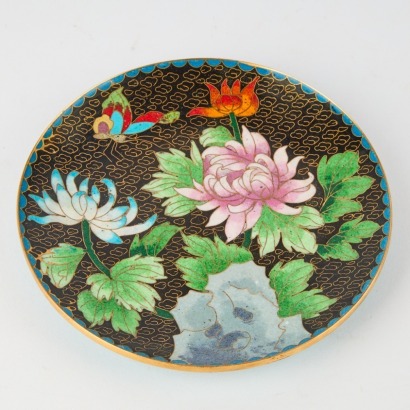 A Vintage Chinese Cloisonne Plate