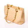 Chanel, Beige Caviar Leather Grand Shopping Tote Bag - 2
