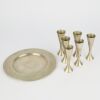 A Set of Six Mid-Century Shot Goblets And Tray