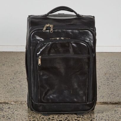 A Black Leather Carry-On Suitcase For Nicholas Jermyn