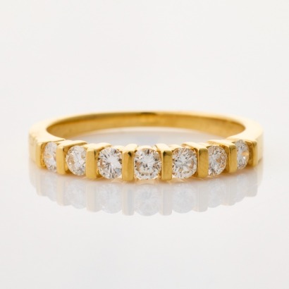 18ct Yellow Gold, .50ct, Diamond Dress Ring - Near new