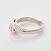 18ct White Gold, Modern, .57ct Diamond Solitaire Ring - Near new - 2
