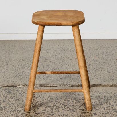 A Handmade Vintage Wooden Stool
