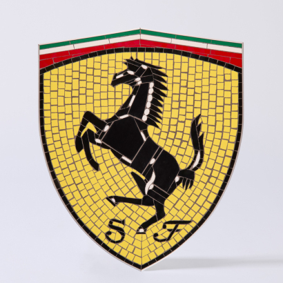 A Ferrari Logo Mosaic Sign *No Reserve*