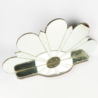 An Art Deco Scalloped Edged Vanity Mirror