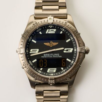 Titanium, 40mm Breitling Aerospace Wristwatch with Service Upgraded, Super-quartz Movement