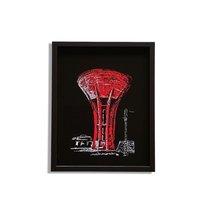 WILL HADWEN The Towers at Becher: Red on Black