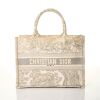 Christian Dior, Toile de Jouy, Beige and Off-white Embroidery Book Tote, Size M