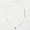 18ct White Gold, Modern, 0.68ct Diamond Pendant on 45cm Cable Link Chain - 2