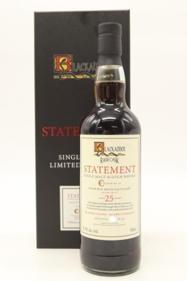 (1) Blackadder Raw Cask Statement Ben Nevis 25 Year Old Sherry Butt Single Malt Scotch Whisky, Highlands, 51.9% ABV (GB)