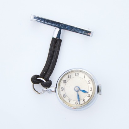 Silver-tone, 20.8mm Manual Wind Brooch Watch