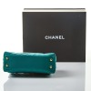 Chanel, Green Caviar / Burgundy Lizard Embossed Mini Coco Handle Bag - 3