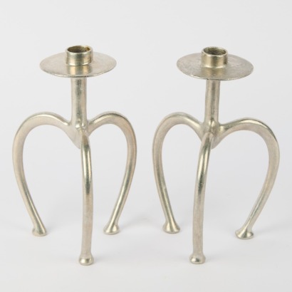 A Pair of Stephane Rondel Candlestick Holders