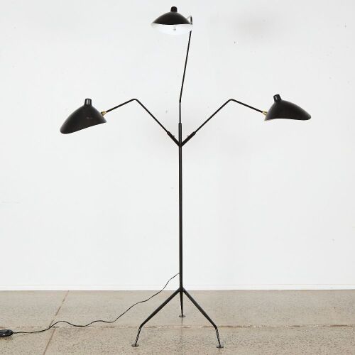 A Serge Mouille Style Three-Arm Floor Lamp