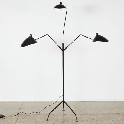 A Serge Mouille Style Three-Arm Floor Lamp
